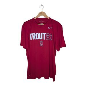NWT MLB Los Angeles Angels Trout 27 Genuine Merch Nike Dri-Fit Tshirt Men’s XL